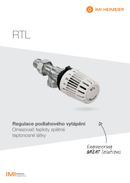 Regulace podlahového vytápění Omezovač teploty