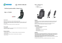 Vyhřívaný potah sedačky Carbon Luxus Obj. č.: 67 60 84