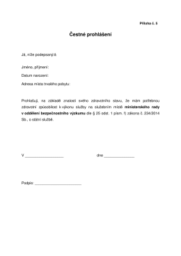 estné prohlášení