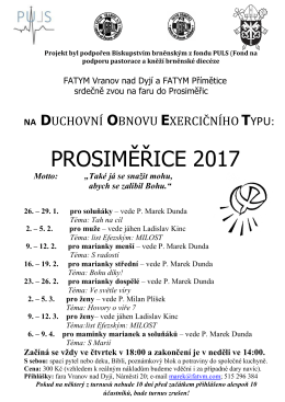 Exercicie v Prosiměřicích