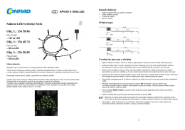 Solární LED světelný řetěz Obj. č.: 136 58 86 Obj. č.: 136 48 74 Obj. č.