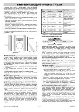 bezdrátový pokojový termostat s IR teplotním senzorem