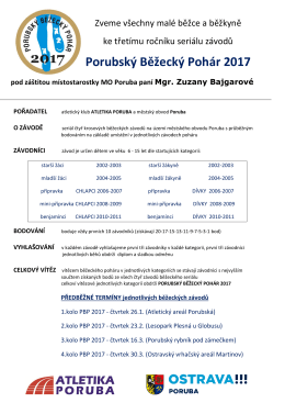 Porubský běžecký pohár 2017