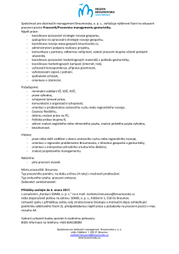 pracovník / pracovnice managementu geoturistiky