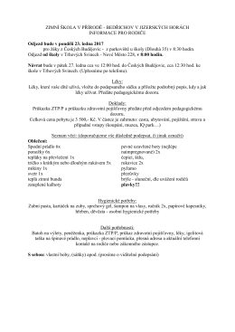 Informace pro rodiče