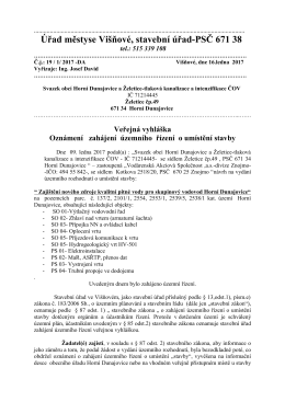 Veřejn&aacute; vyhl&aacute;&scaron;ka - ozn&aacute;men&iacute; zah&aacute;jen&iacute; &uacute;ze