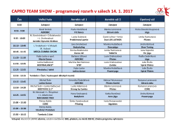 CAPRO TEAM SHOW - programov&yacute; rozvrh v s&aacute;lech 14