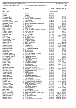 Startliste nach Kategorien - Ski