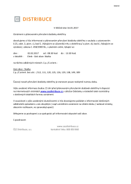 Veřejná vyhláška - 9c, ČEZ Distribuce a.s.