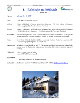 1. Rab&scaron;tejn na běžk&aacute;ch - Odbor vysokohorsk&eacute; turistiky KČT TJ