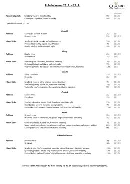 Polední menu 16. 1. – 22. 1.