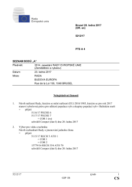 5212/17 tj/mb 1 GIP 1B Nelegislativní činnosti 1. Návrh