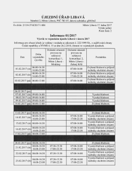 Informace 1/2017 k v&yacute;cviku na &uacute;nor 2017