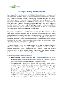Jak funguje P2P - Pujcmefirme.cz
