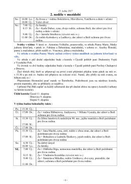 Ohlášky 15.01.2017 - Farnost Újezd u Valašských Klobouk