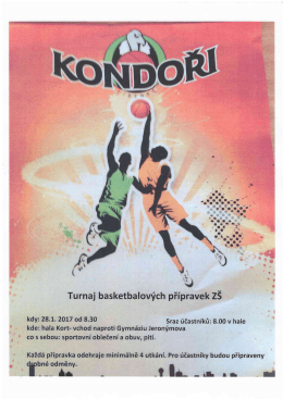 Turnaj basketbalových přípravek