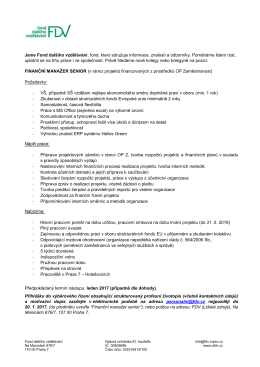 Finančn&iacute; manažer