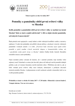 Pomníky a památníky obětí první světové války ve Slezsku