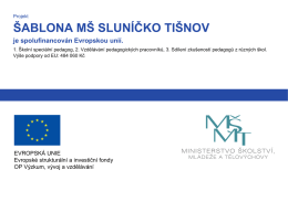 Spolufinancov&aacute;n&iacute; EU