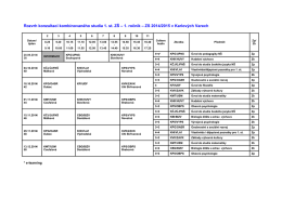 Rozvrh konzultací kombinovaného studia 1. st. ZŠ – 1. ročník – ZS