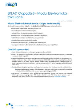 Modul Elektronická fakturace