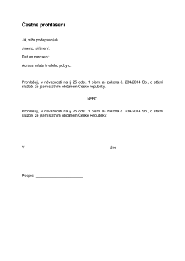 Čestn&eacute; prohl&aacute;&scaron;en&iacute;