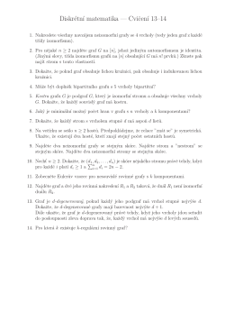 Diskrétn´ı matematika — Cvicen´ı 13–14