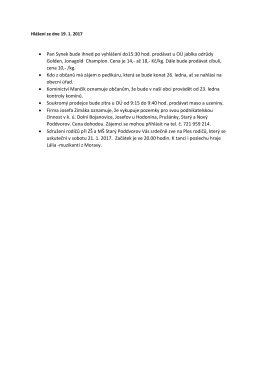 Hl&aacute;&scaron;en&iacute; ze dne 19.01.2017