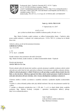 Exekutorsk&yacute; &uacute;řad v Teplic&iacute;ch, Husitsk&aacute; 692/3, 415 01 Teplice tel