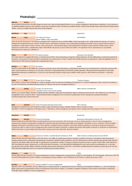 Seznam přednášejících - 11. výroční konference itSMF Czech
