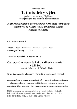 1. turistick&yacute; v&yacute;let