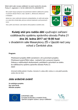 Kulatý stůl pro rodiče dětí využívající zařízení vzdělávacího systému