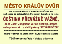 Beseda se spisovatelem Otomarem Dvořákem