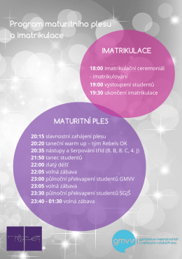 Program maturitn&iacute;ho plesu a imatrikulace