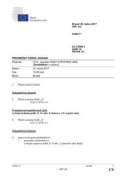 5196/17 el/mb 1 GIP 1B 1. Přijetí pořadu jednání Nelegislativní