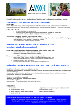 AVX - nov&aacute; pracovn&iacute; m&iacute;sta do IT t&yacute;mů