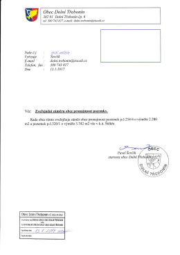Zveřejnění záměru obce pronajmout pozemky