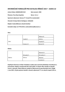 informčaní formulář pro katalog hřebců 2017