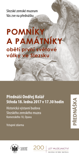 pomn&iacute;ky a pam&aacute;tn&iacute;ky - Slezsk&eacute; zemsk&eacute; muzeum