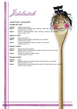 30.01.2017 03.02.2017 od do Ponděl&iacute; 30.1.2017 &Uacute;ter&yacute; 31.1.2017