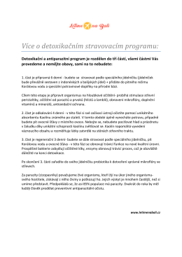 Více o detoxikačním stravovacím programu: