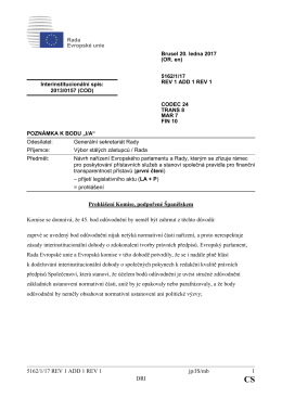 5162/1/17 REV 1 ADD 1 REV 1 jp/JS/mb 1 DRI Prohlášení Komise