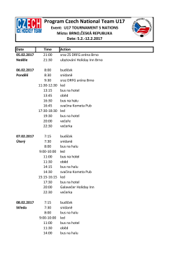 Program Czech National Team U17