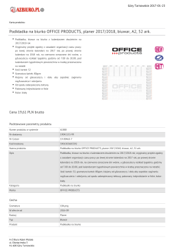 Podkładka na biurko OFFICE PRODUCTS, planer 2017/2018
