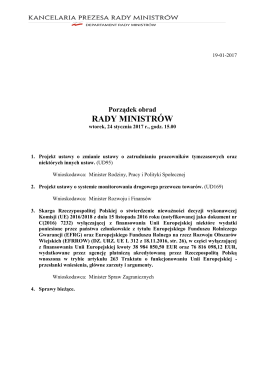 Tu należy rozpocząć pisanie treści - BIP Rady Ministrów i Kancelarii