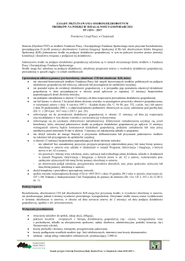 ZASADY PRZYZNAWANIA OSOBOM BEZROBOTNYM ŚRODKÓW