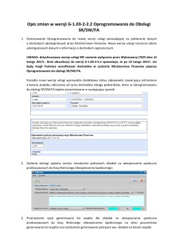 Opis zmian w wersji G-1.03-2-2.2 Oprogramowania do