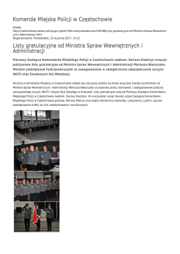 Generuj PDF - Komenda Miejska Policji w Częstochowie