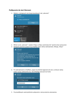 Podłączenie do sieci Eduroam