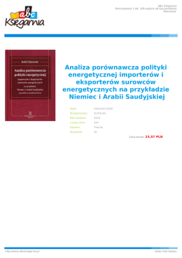 Analiza porównawcza polityki energetycznej